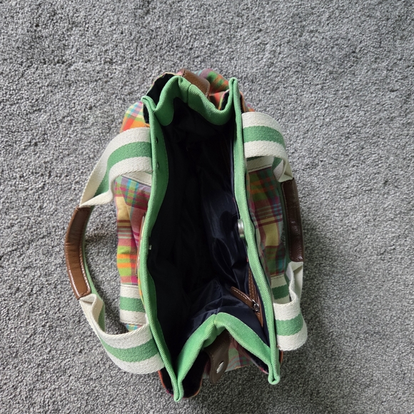 Tommy Hilfiger Green and Pink Plaid Purse - Picture 4 of 6